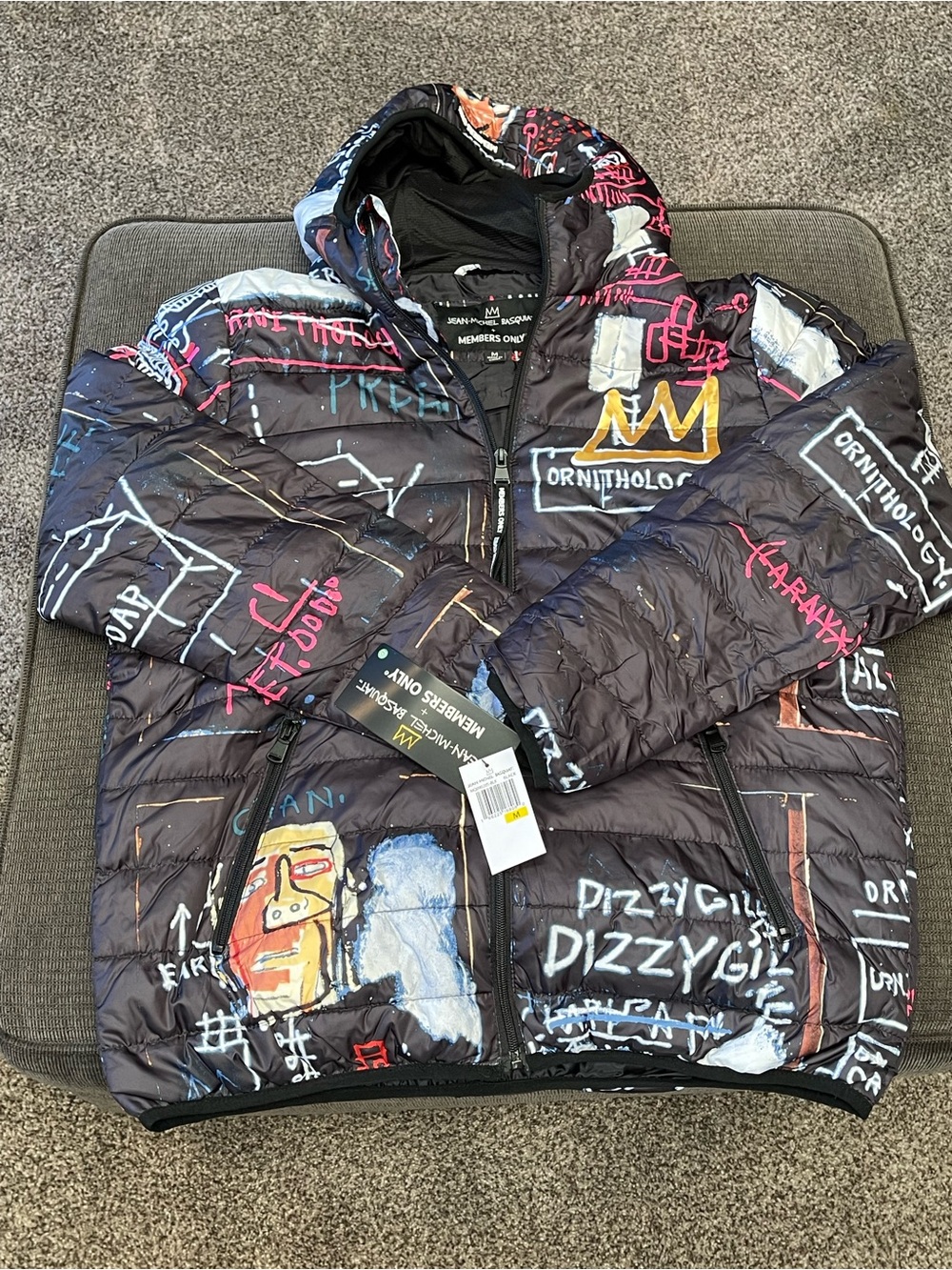 Jean-Michel Basquiat x Members Only NWT Graphic Puffer Jacket
